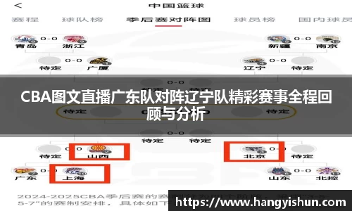 CBA图文直播广东队对阵辽宁队精彩赛事全程回顾与分析